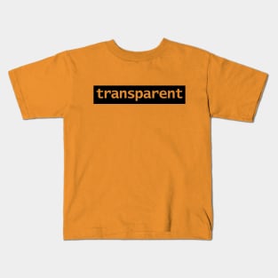 Typography Transparent Kids T-Shirt